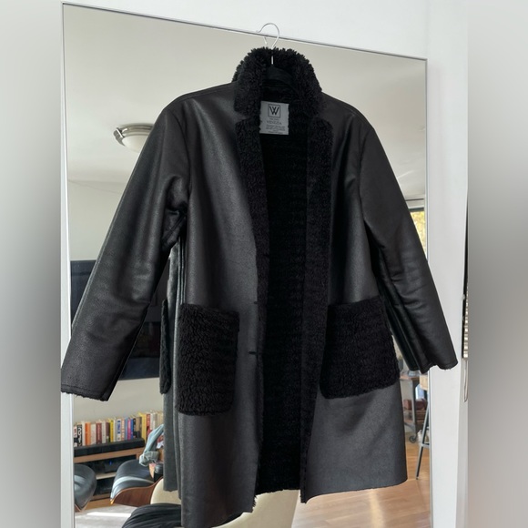 Luxury Vegan Leather Coat Jacket - made in Italy, one of a kind - Picture 9 of 10